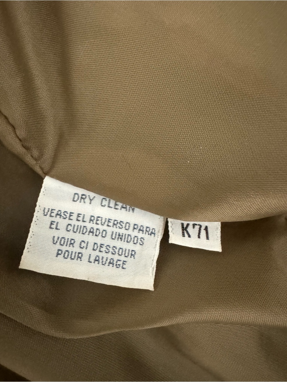 Vintage Olive Green Trench Coat with Belt - Picture 12 of 14